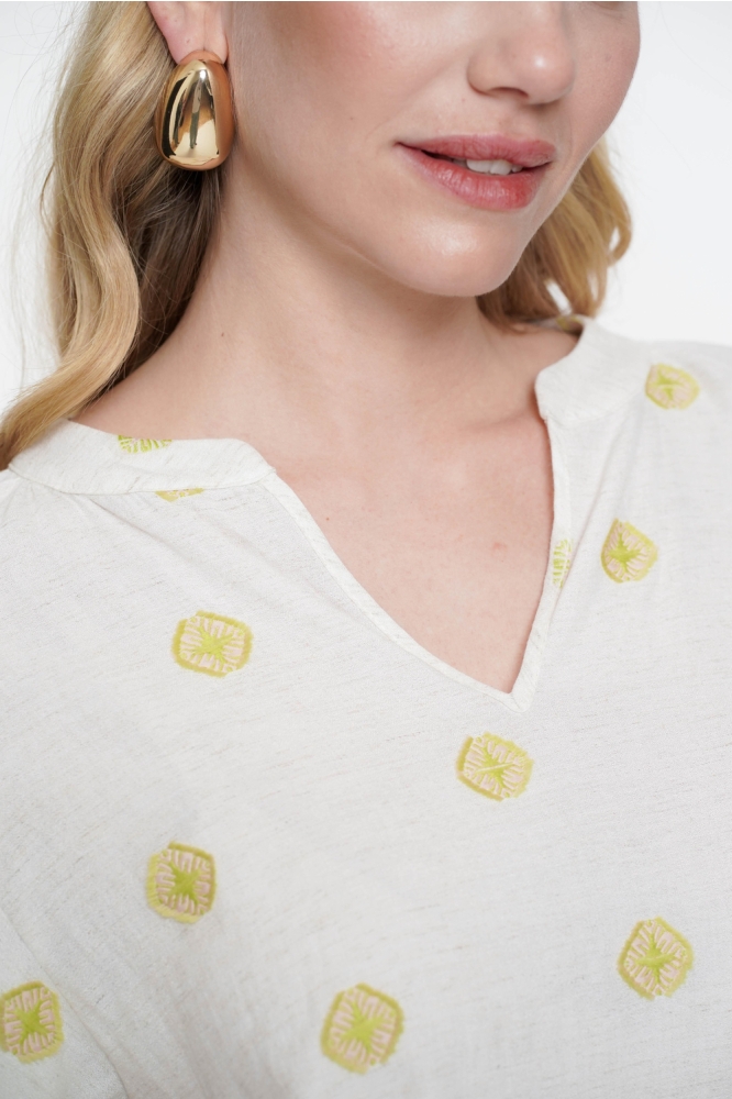 TOP INGEWEVEN AXTEK DETAIL 53244 20 Sand/Lime